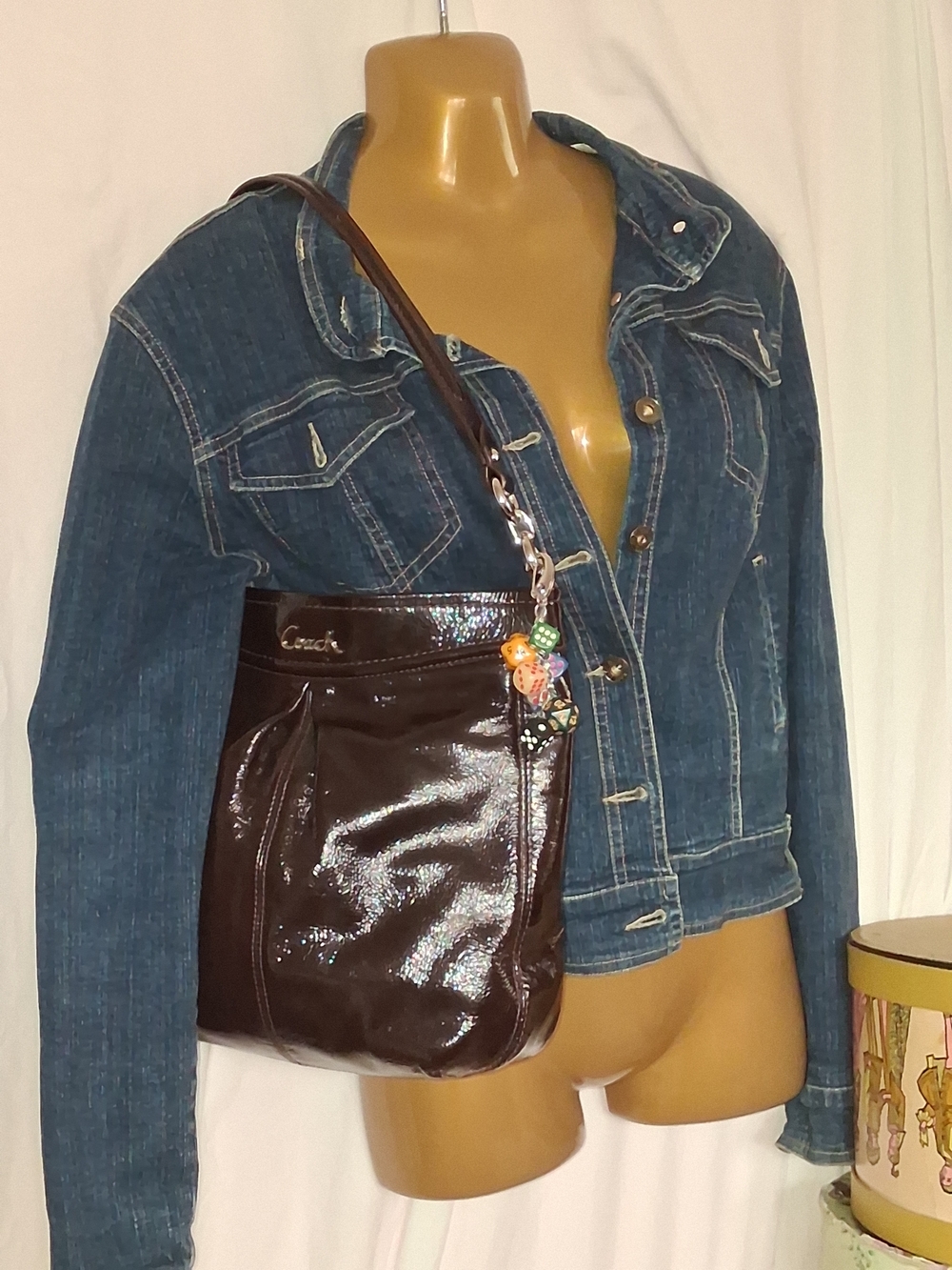 Coach Patent Leather Ashley Shoulder Bag